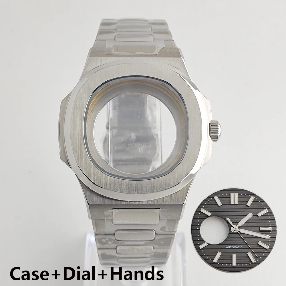 Nh38 caixa de relógio oco para fora dial logotipo personalizado relógio masculino movimento automático adequado para série nh movimento acessórios relógio