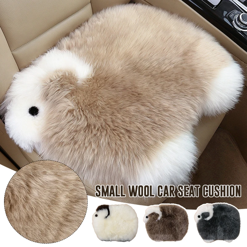 

Luxury Pure Wool Car Seat Cover Plush Warm Winter Universal Auto Interior Cute Non-Slip Real Wool Car Cushion Office Chair Pad