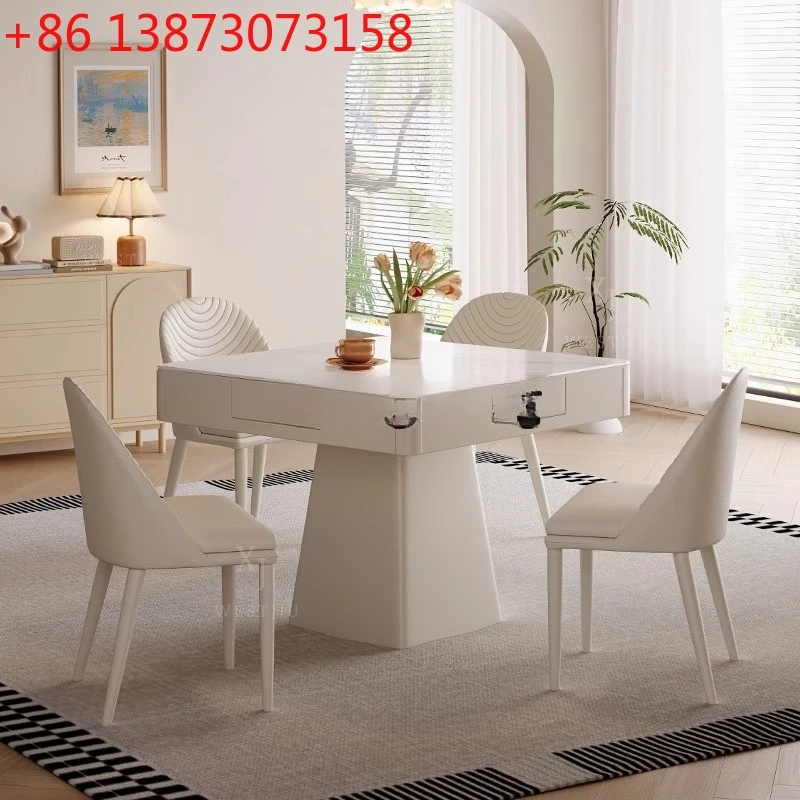 

Многофункциональный автоматический электрический стол для маджонга FG Cream Style, интегрированный, двойного назначения, для домашнего использования