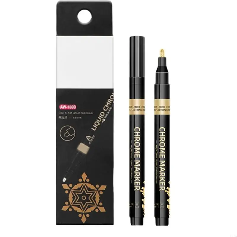 62 ka wasserdichte Flüssigchrommarker 1,0 mm Spitze Flüssiglack für Glasmetallpapier