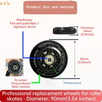90mm (3.5") Replacement Wheels: High Elastic, Quiet, Wear-Resistant – For Skates, Luggage, Kids' Scooters 4