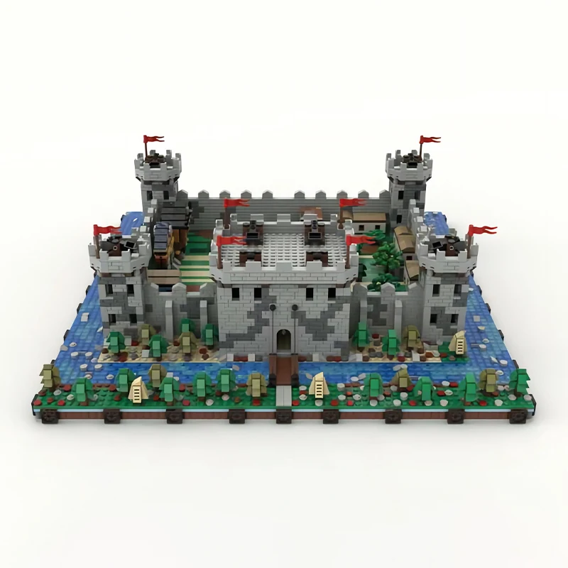 MOC 4992PCS Fortress Model Urban Street View Retro Microscale Castle Diorama Architecture Technology Building Blocks Gift Toys