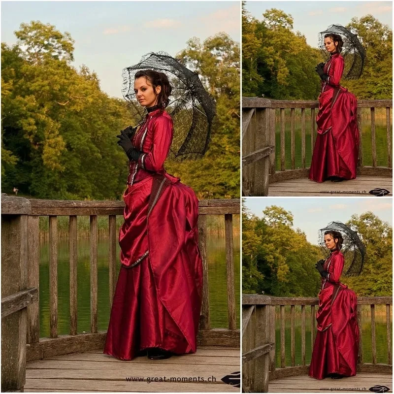 Customer-made Victorian Dress1860S Scarlett Civil War Southern Belle dress Marie Antoinette dresses US4-36 SC200