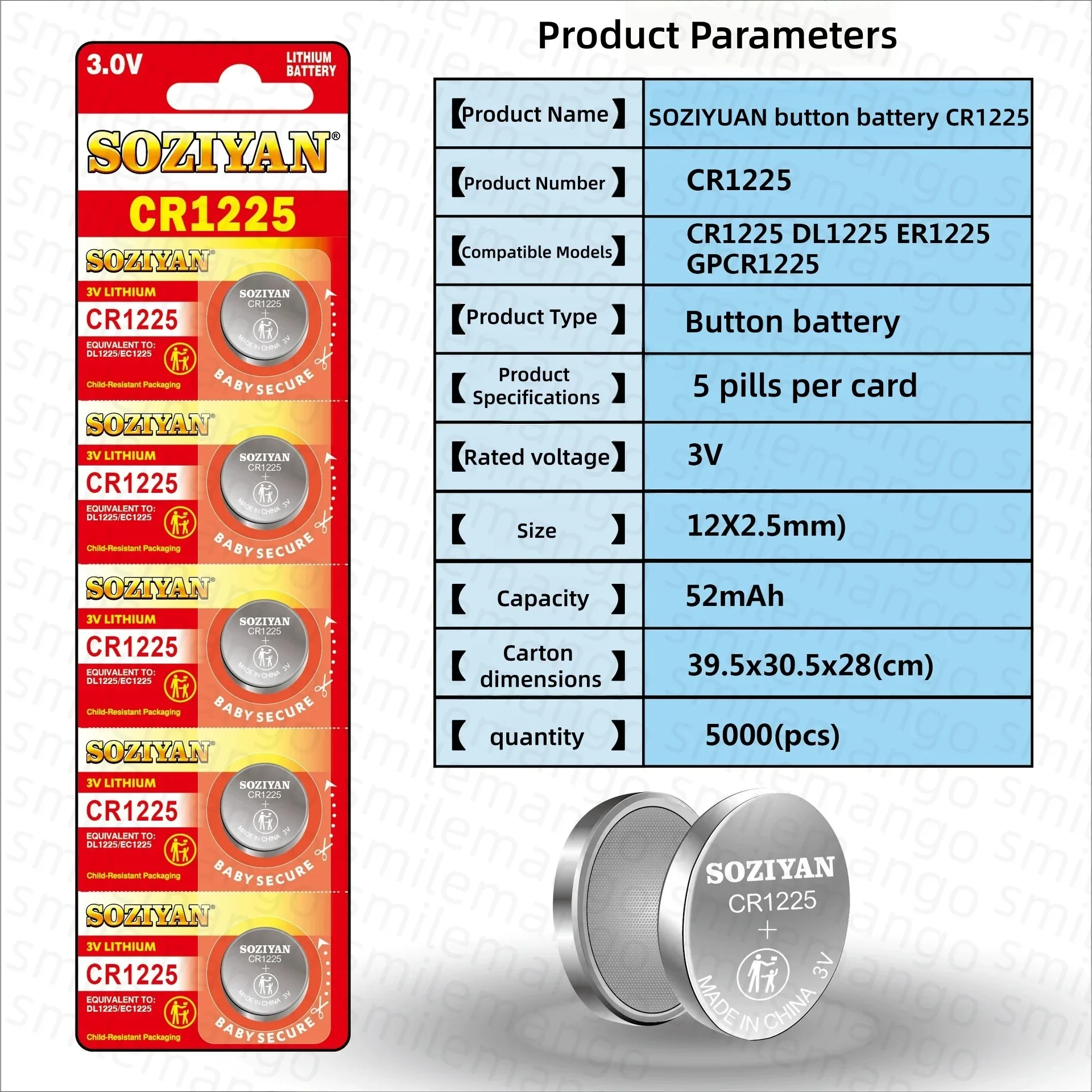 2-50PCS CR1225 3V  Lithium Button Battery BR1225 LM1225 DL1225 CR 1225 ER1225GP Coin Cell Watch Batteries for Toys Remote