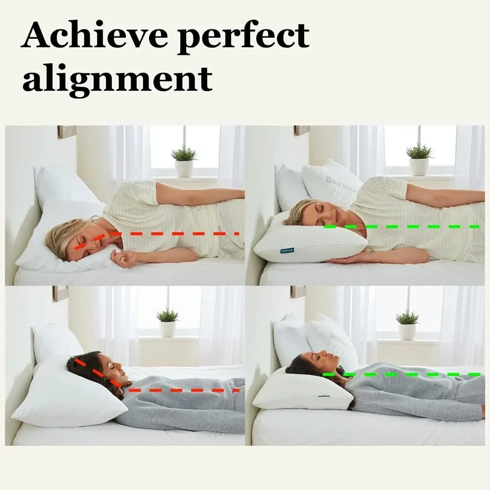 Adjustable Pillow Made with High-end Memory Foam for Viscoelastic Support The Outer Cover Is Zippered for Easy Removal