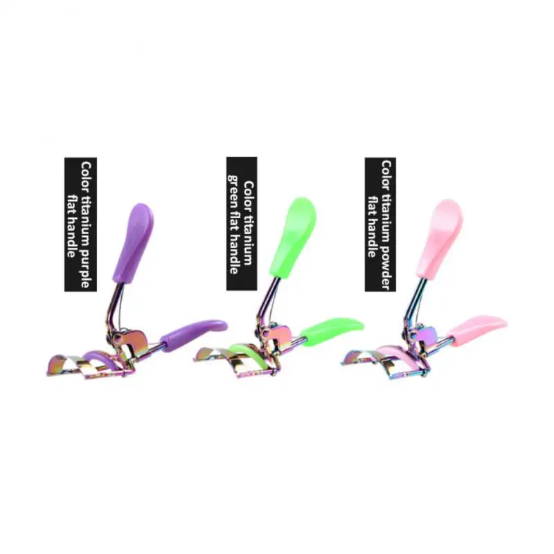 Two-color Flower Handle Eyelash Curler With Comb Curler False Eyelashes Easy To Use Beauty Makeup Tools For Women