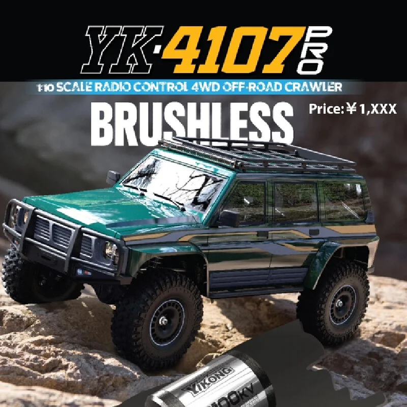 Yikong YK4107 Pro 1/10 ferngesteuerter Kletterfahrzeug-Panzer U-Turn LCG Allradantrieb-Chassis mit externem Rotor bürstenlos