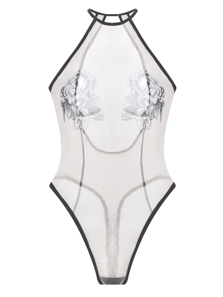 Sexy Lingerie Bodystockings Women Body Suit Underwear Crotchless Babydoll Catsuit Erotic Porn Sleepwear Sexy Women Lace Bodysuit
