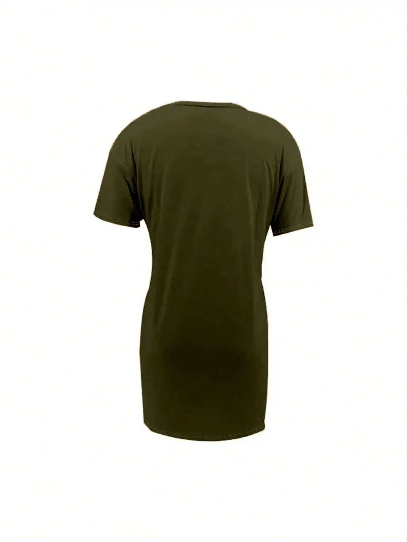 

Платье-футболка с круглым вырезом и боковыми разрезами, однотонное, повседневное, для женщин, летнее