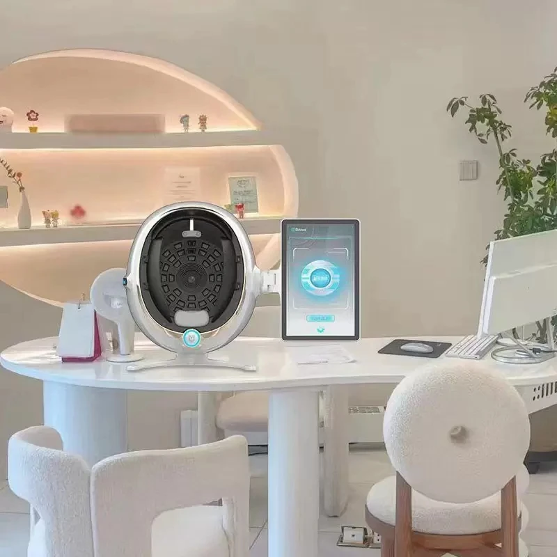 Analyseur de peau à miroir magique 3D, 3600W, pixels HD, analyse qualifiée ale intelligente AI, système de diagnostic du visage avec rapport de test professionnel