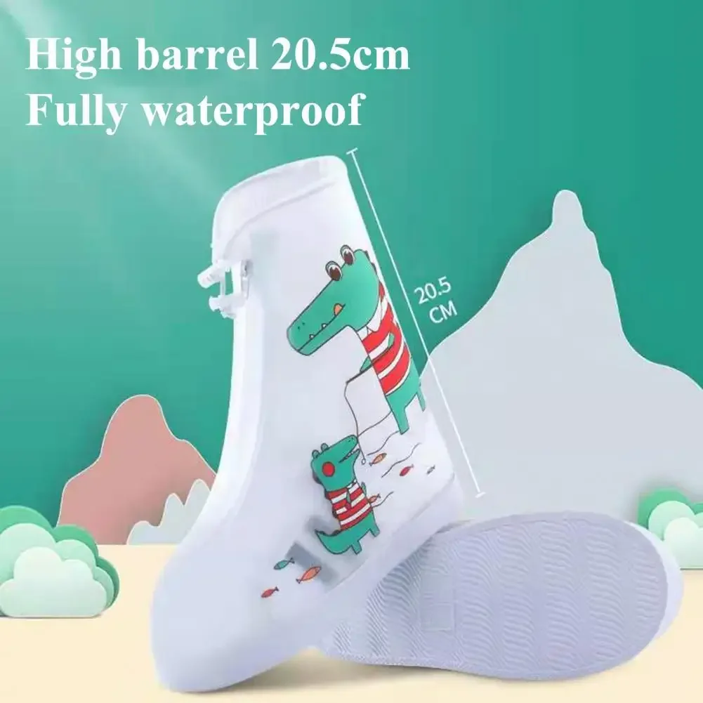 

Fashion Children Rain Overshoes Wear-resistance Animal Print Shoe Covers Non-slip Portable Kid Waterproof Overshoes for Outdoor