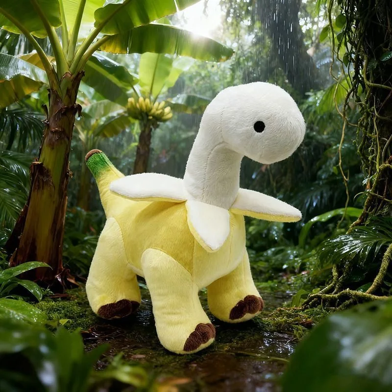 

25CM Banana Winged Dragon Cute Plush Toy - Kawaii Desktop Decoration - Soothing Dinosaur Animal Doll - Gift for Children