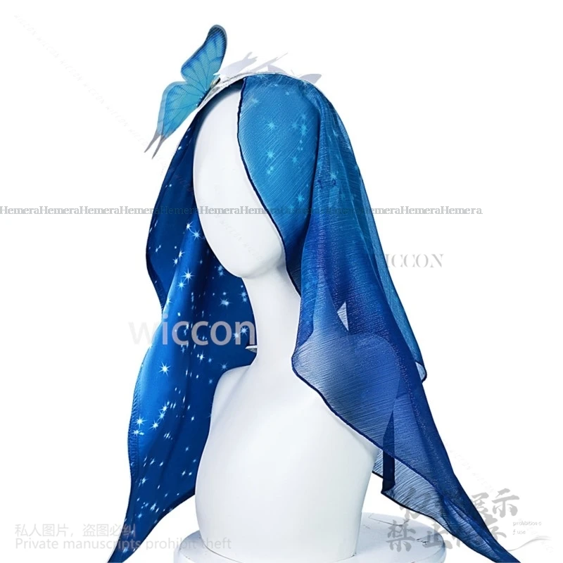 Jeu Wuthering Waves Cosplay Costume pour fille, robe bleue, jolie perruque Lolita sexy, Hmatte en Christma Play Py