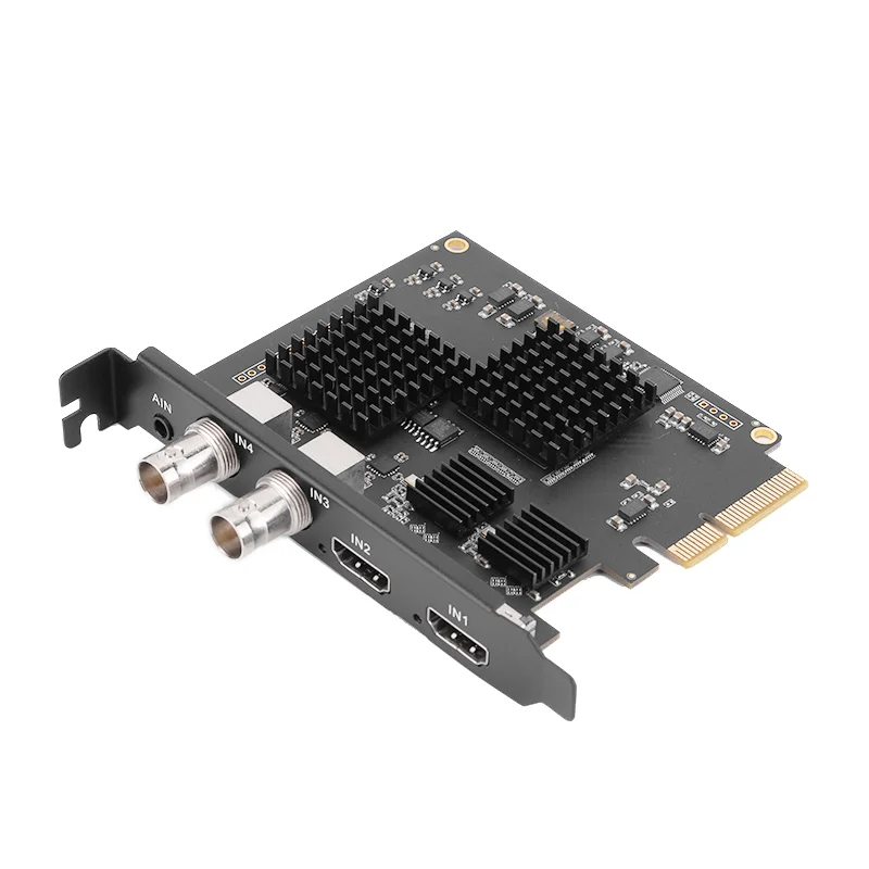 4 Channel 1080p OBS Vmix Wirecast Streaming 4 Channel 60fps Quad HDMI SDI Broadcast PCI Express HD Video Capture Card