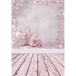 Gifts Flowers Pink Party Background Children Baby Christmas Backdrop Photocall Cake Doll Photography for Photo Studio Photophone