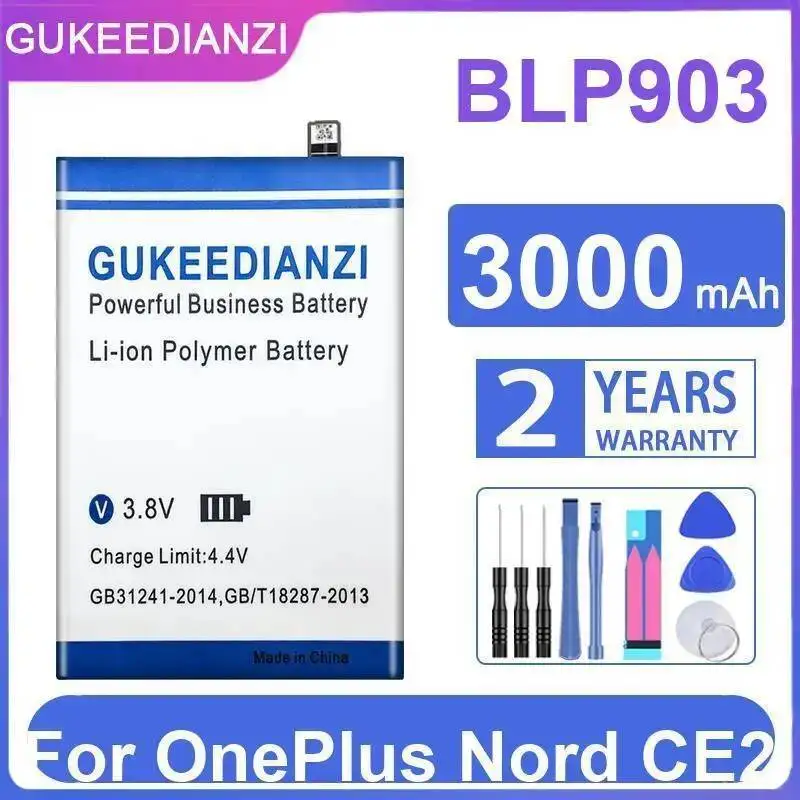 

Аккумулятор мобильного телефона BLP903 Премиум-замена 3000 мАч для Oneplus Nord CE2