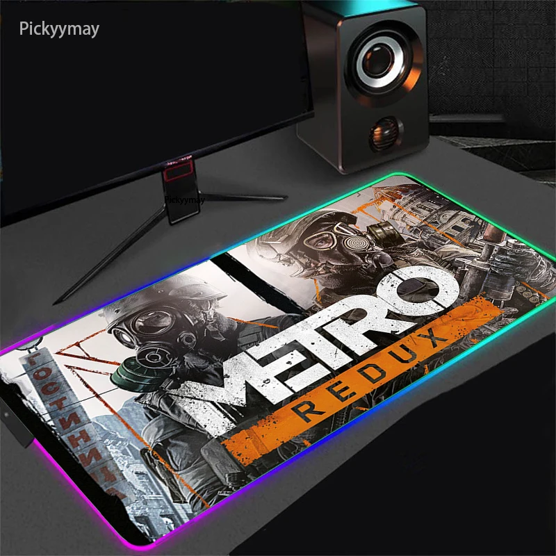 

Metro 2033 Large Mouse Pad RGB Luminous Computer Gamer Keyboard Mat Non-slip LED Backlit Mousepad XXL Gaming Accessories 90x40