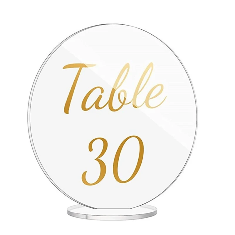 Transparent Acrylic Name Cards and Stands (5 Pack) - Versatile Table Signage for Party Planning DropShip