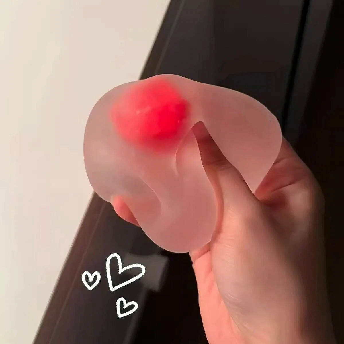 6cm Strawberry Maltose Stress Relief Ball, Slow Rebound Molded, Blue Circular Coconut Oil Hand Squeezed Ball, Toy Gift