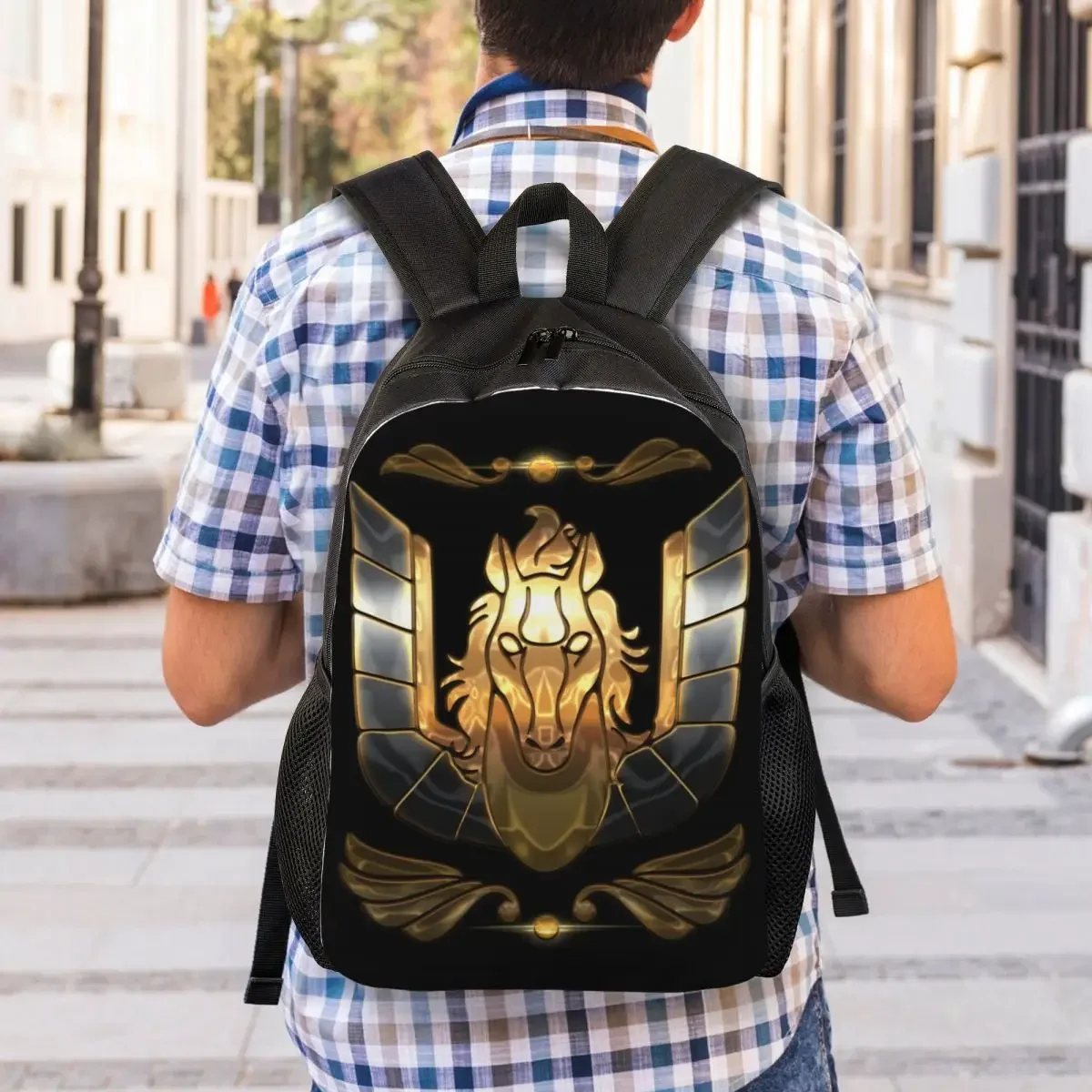 Saint Seiya Pegasus Bronze Backpack  School College Students Bookbag Fits 15 Inch Laptop Anime Knights of the Zodiac Bags