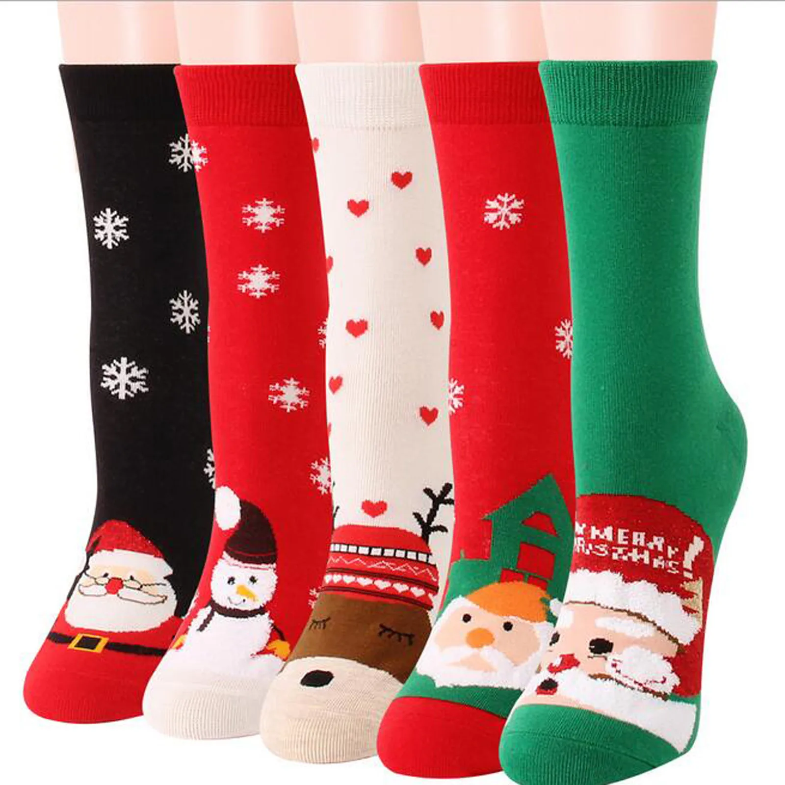 Christmas Women Coral fleece Socks Print Thicker Anti-slip Floor Carpet Socks