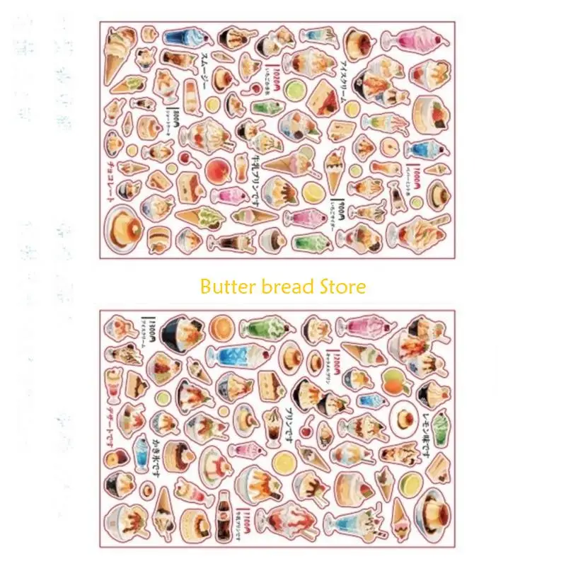 W89C Retro Journaling Sticker Adhesive Paper Sticker For Scrapbooking Notebook Album Memory Book Phone Cover Embellishment