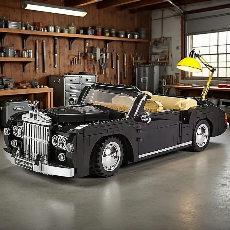 

MOC-10006 Technical Vintage Car 1096PCS Building Block The 1964 RR Sliver Cloud Model for Adults Set Toys Bricks Boys Gifts