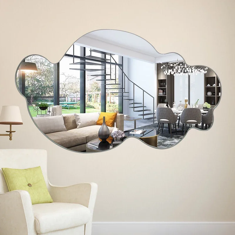 

Shaving Large Full Body Mirror Makeup Irregular Barber Hairdressing Wall Mirror Pocket Infinity Espelho Para Banheiro Miroir