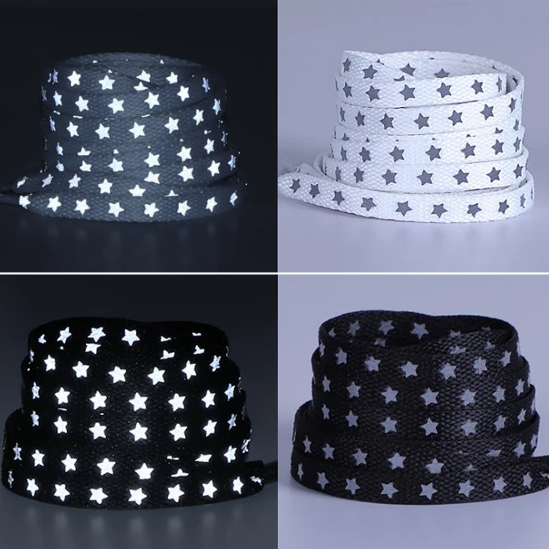 1 пара, светоотражающие шнурки для обуви