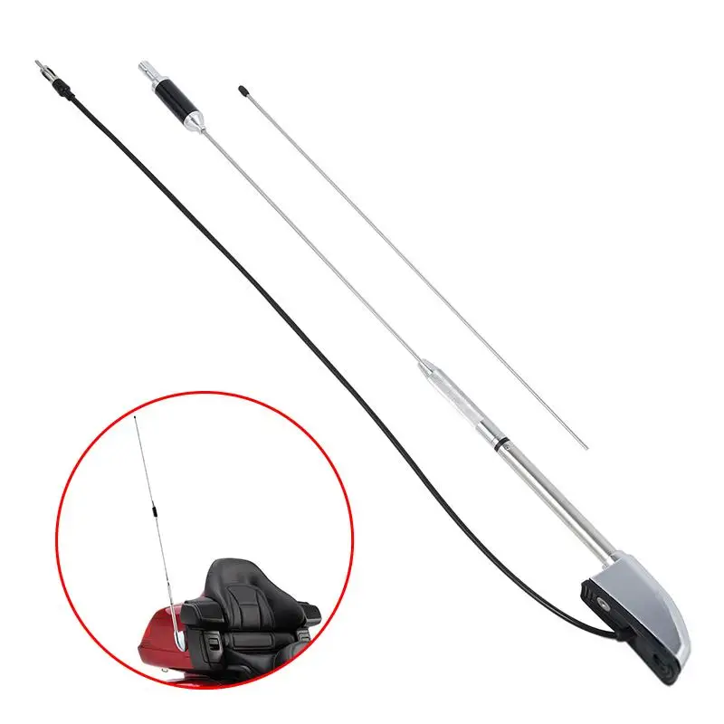 

1PC Motorcycle Accessories Antenna Aerial Radio Antenna Audio Aluminum ABS Tool