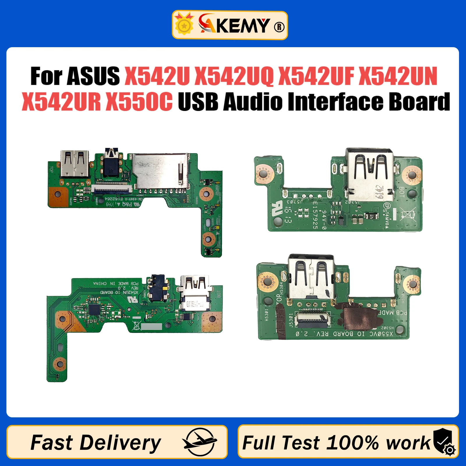 

For Asus X542U X542UQ X542UF X542UN X542UR X550C X550V X550VC X553S F553S X553SAUSB Board Audio Interface Board