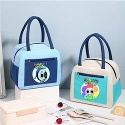 Dandys World Lunch Bag Kids Thermal Cooler Bag Cute Cartoon School Portable Drink Rice Lunch Box Large Capacity Picnic Tote Bags