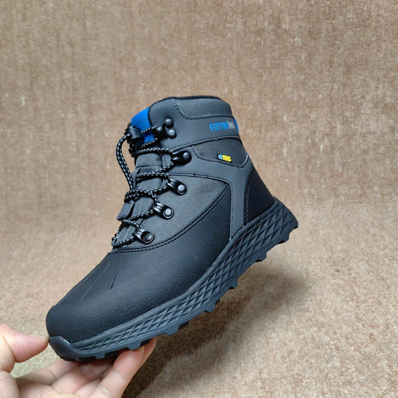 Winter Cold Resistance -20℃ Boys Children Snow Boots Waterproof Impact-Resistant Kids Hiking Shoes Non-Slip Size 32-38