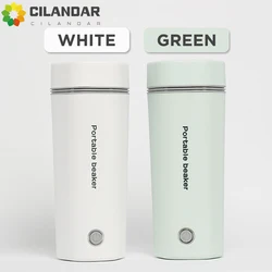 Taza de agua caliente eléctrica, hervidor pequeño portátil de 350ml, 110V/220V, artefacto de aislamiento inteligente, hervir hasta cinco minutos