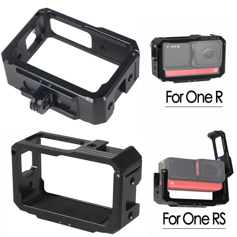 

Для Insta360 One R, One RS Клетка для камеры Рамка Складной адаптер для штатива Крепление для холодного башмака Панорамный удлинитель 4K Держатель для микрофона