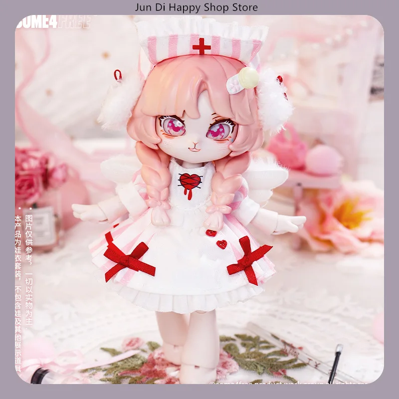 

COME4FREE Исцеляющая одежда для куклы BJD в стиле медсестры, милое платье 1/12, наряд для куклы OB11, платье