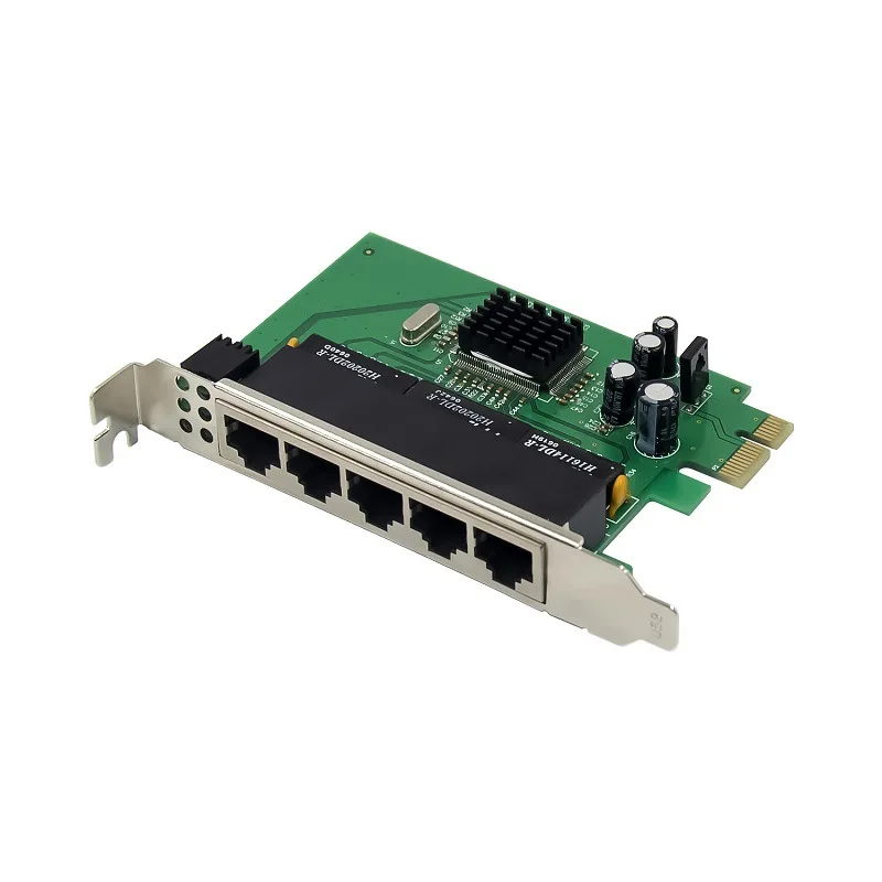 PCI-E x1 5-port 10/100 Ethernet integrated switch card transceiver five port 100Mbps switch