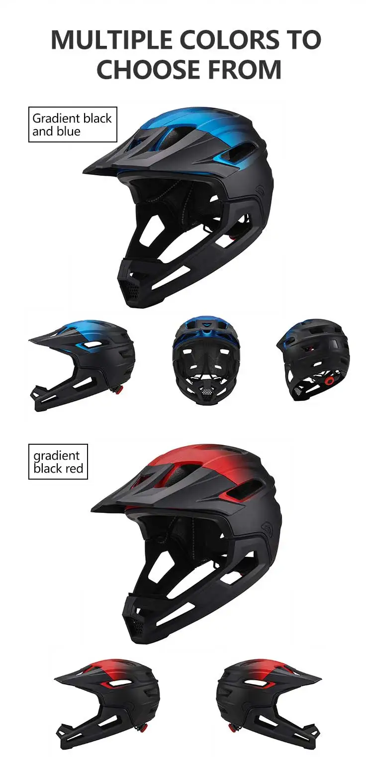 Eastinear's neuer Fahrrad-Mountainbike-Helm für Erwachsene, volles Gesicht, abnehmbarer einteiliger Motorrad-Schutzhelm, Kopfschutz – Detail 12