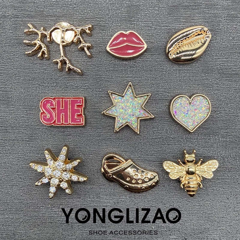 Metal Shoe Charms  Diamond Flower DIY Shoes Accessories Fashion Decorations for Cross Shoes