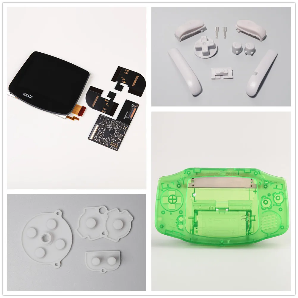 Baru untuk GBA ITA AGB TFT lampu latar KIT layar laminasi Aksesori permainan GameBoy muka Nintendo