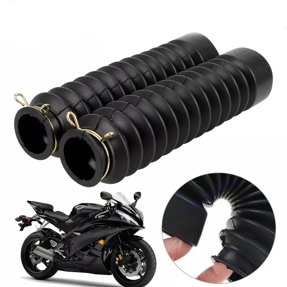 2PCS Universal Motorcycle Rubber Front Fork Dust Cover Gaiters Gators Boots For CG125 CG150 Front Shock Absorber Dust Cover