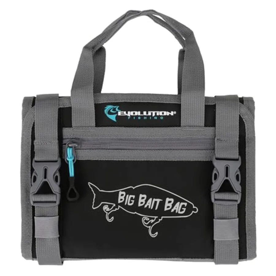 

Big Bait Bag - 10 in. Roll-Up Lure Bag Durable Portable Storage for Large Baits and Gear