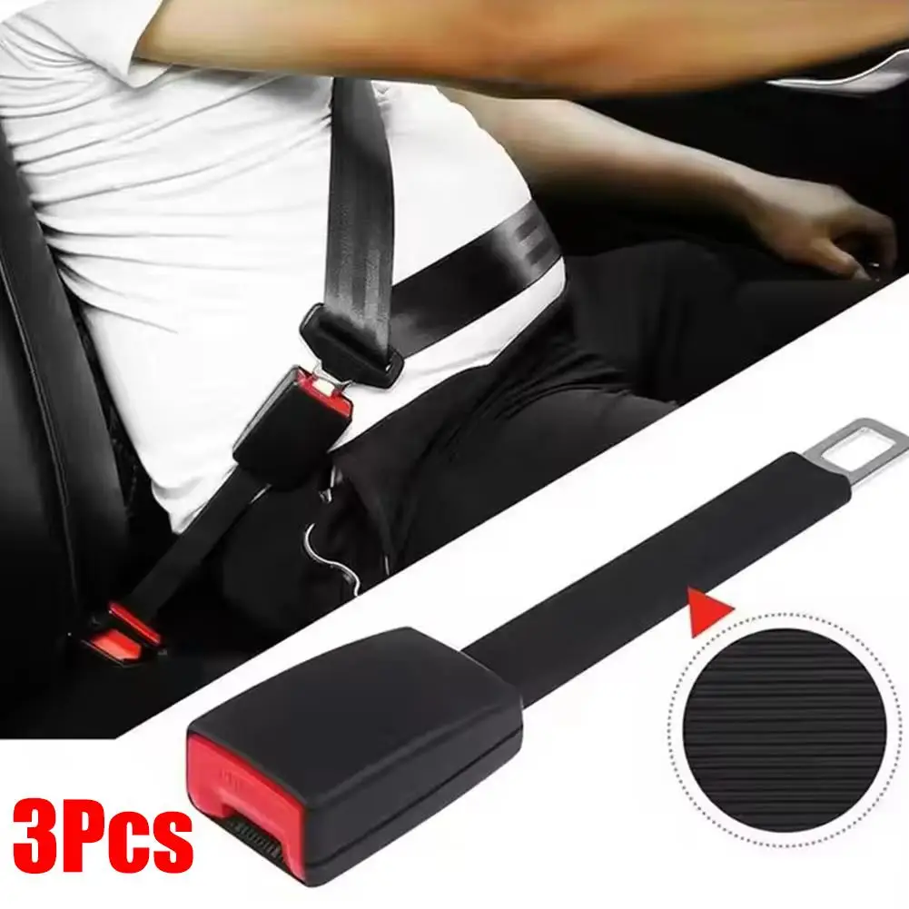 3Pcs Car Seat Belt Extender Safety Seatbelt Buckle Extension Universal Car Interior Accessory For Pregnant Women