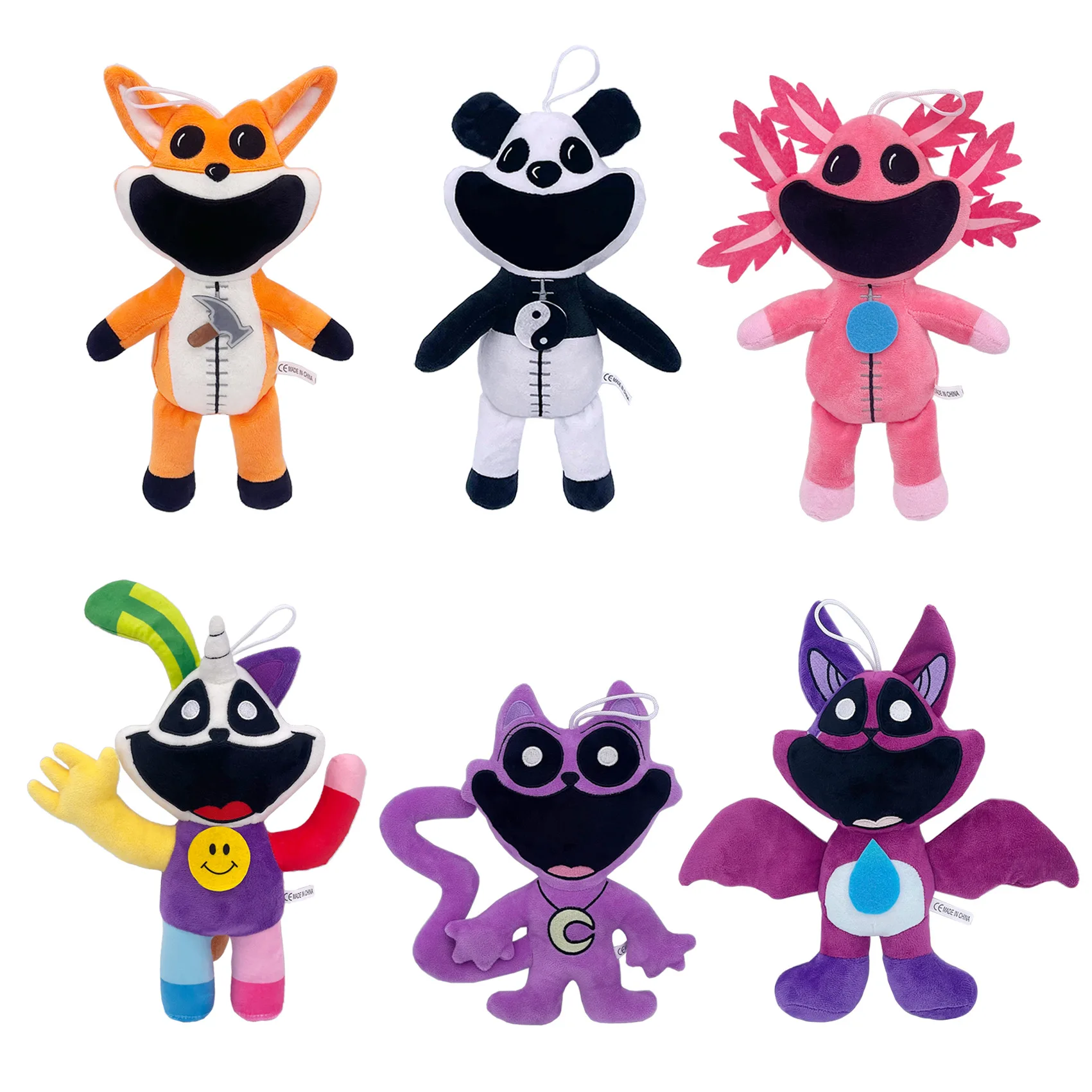 Glow in The Dark Poppy Plush - Smiling Critters Purple Cat with Big Mouth Stuffed Toy, Cute Cartoon Doll Gift The best gift