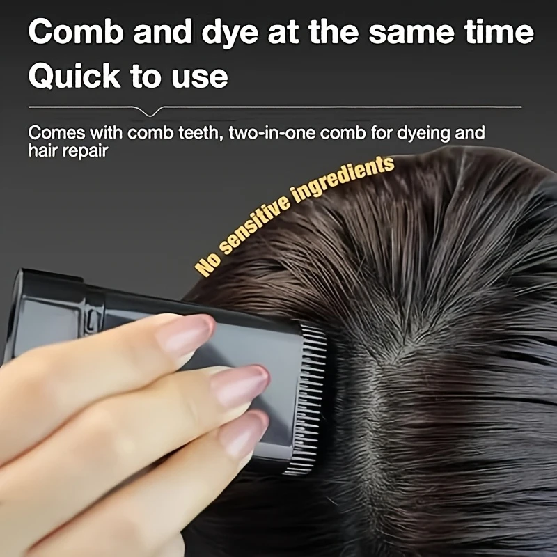 Temporary Hair Color Stick Long-Lasting Fast Cover Easy to Apply Hair And Beard Dye Penfor Root Touch-Ups and Color Corrections