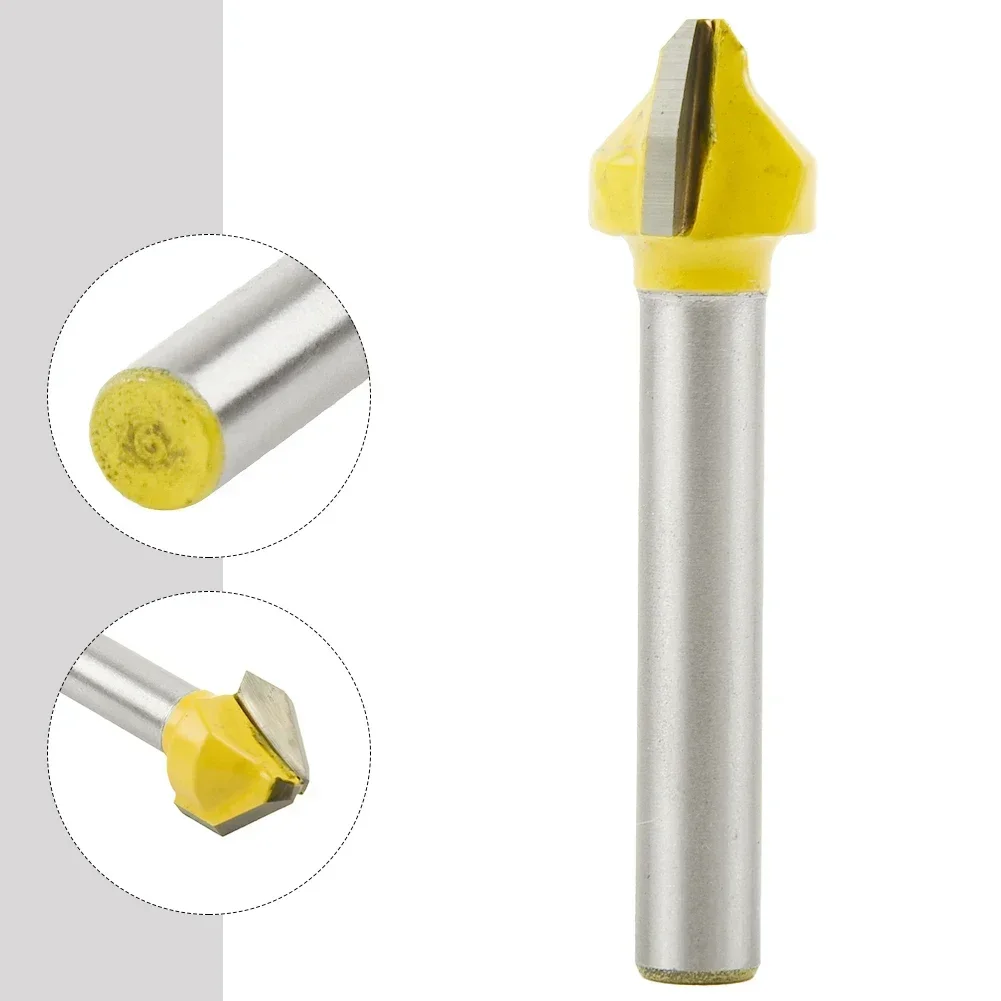 Cutting Performance Engraving And Chamfer Router Bit Milling Cutter 6mm Shank 90 Degree Carbide Cutting Performance V-shaped