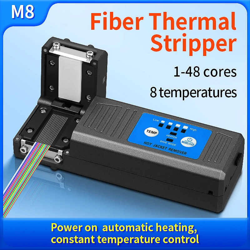 

AUA-M8 Fiber Optic Thermal Stripper Pliers Heated Fiber Multi Core Cable Wire Stripping Ribbon Fiber Hot Stripper Tool Slitter