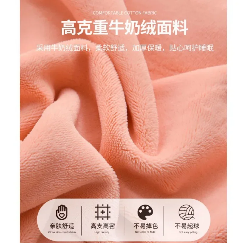 Autumn and winter milk fleece bed four-piece set 2023 new double-sided thickened coral fleece quilt cover bed sheet dormitory