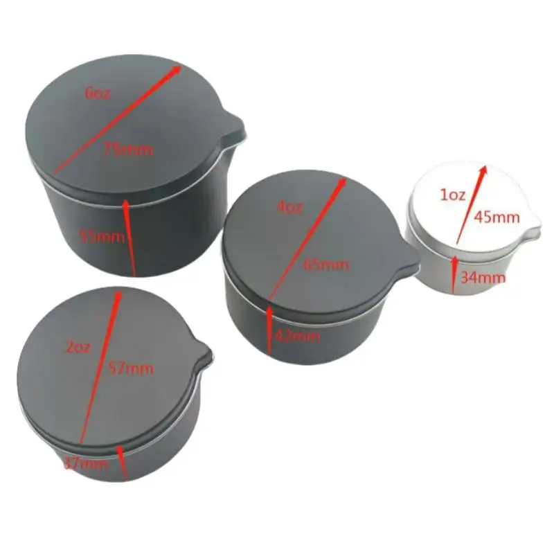 Tinplate Candle Jars with Handy Spout Durable Empty Storage Tins for Home Aromatherapy Massage Cream Cosmetic Organizing