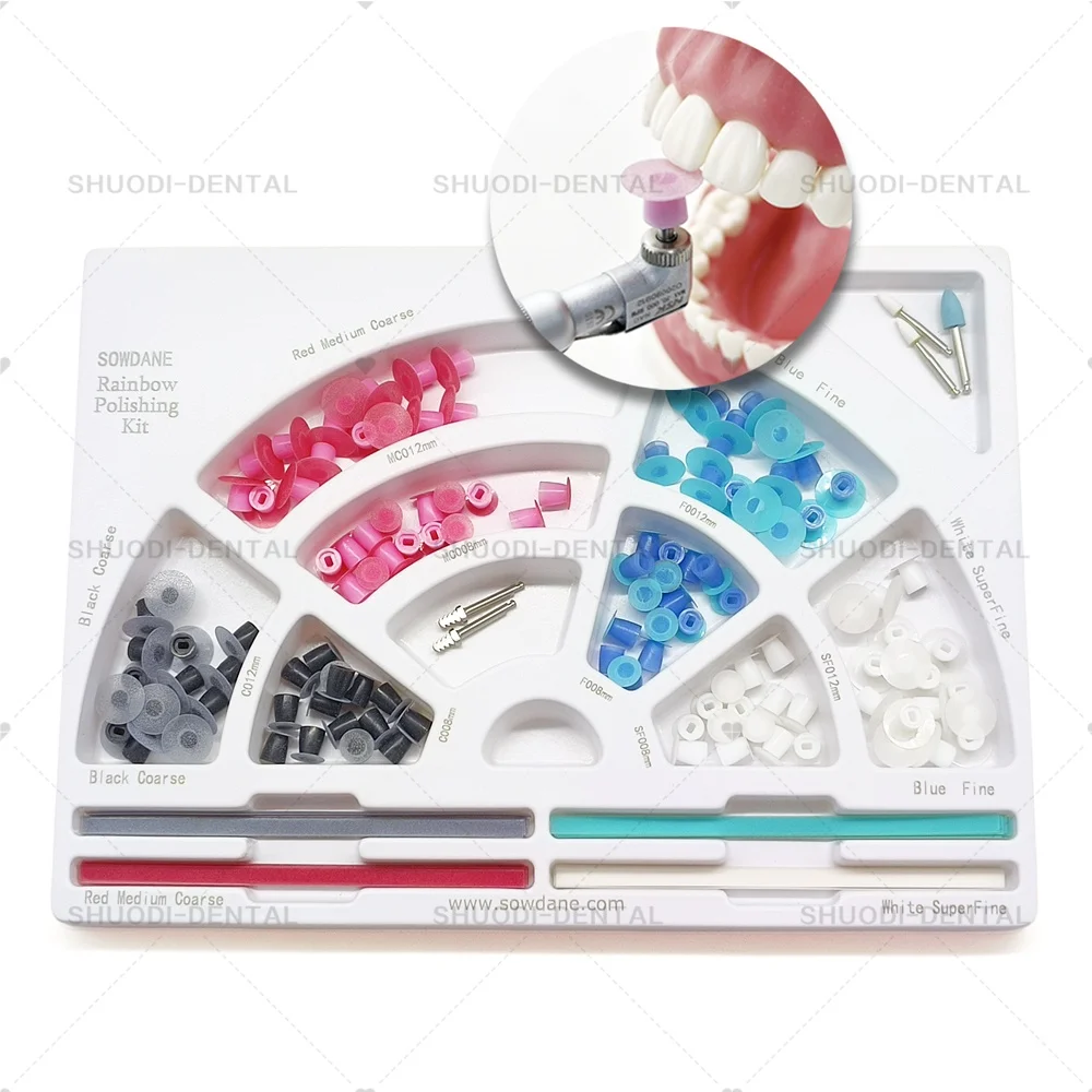 

G Lab Полировальные диски Набор оправок Материалы для отделки и полировки Полировщик Лабораторный суперзащелкивающийся набор Rainbow Technique Kit